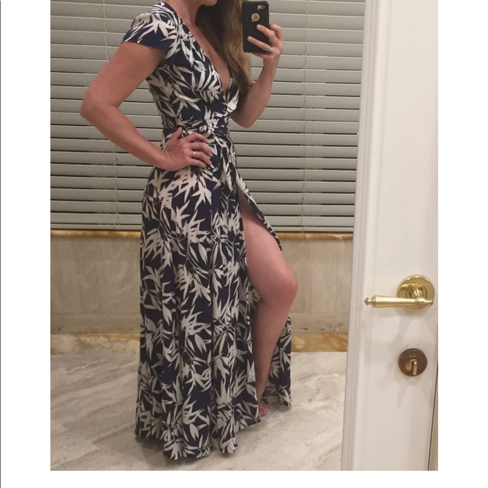 Amuse Society Provence navy blue maxi dress